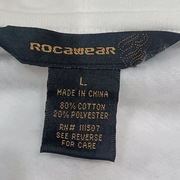 NEW ROCAWEAR Hooded Full Zip Sweatshirt White/Silver Youth Size Large NWOT - Picture 5 of 6